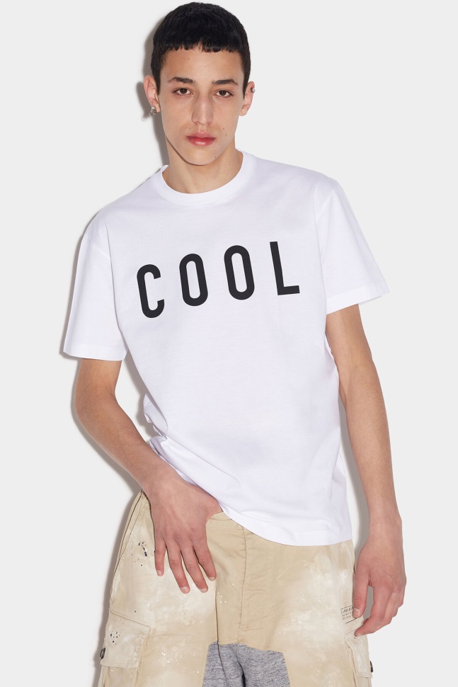 dsquared2_iconic_white_red_cool_t_shirt.jpg Dsquared2 Iconic WHITE/RED Cool T-Shirt - Image 1