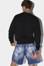 Dsquared2 Iconic WHITE/SKY Be Icon Sweatshirt D2 WHITE - Image 2