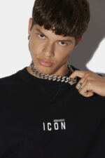 Dsquared2 Iconic WHITE/SKY Be Icon Sweatshirt D2 WHITE - Image 3