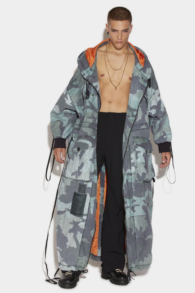 dsquared2_iconic_zip_cargo_long_parka.jpg Dsquared2 Iconic Zip Cargo Long Parka - Image 1