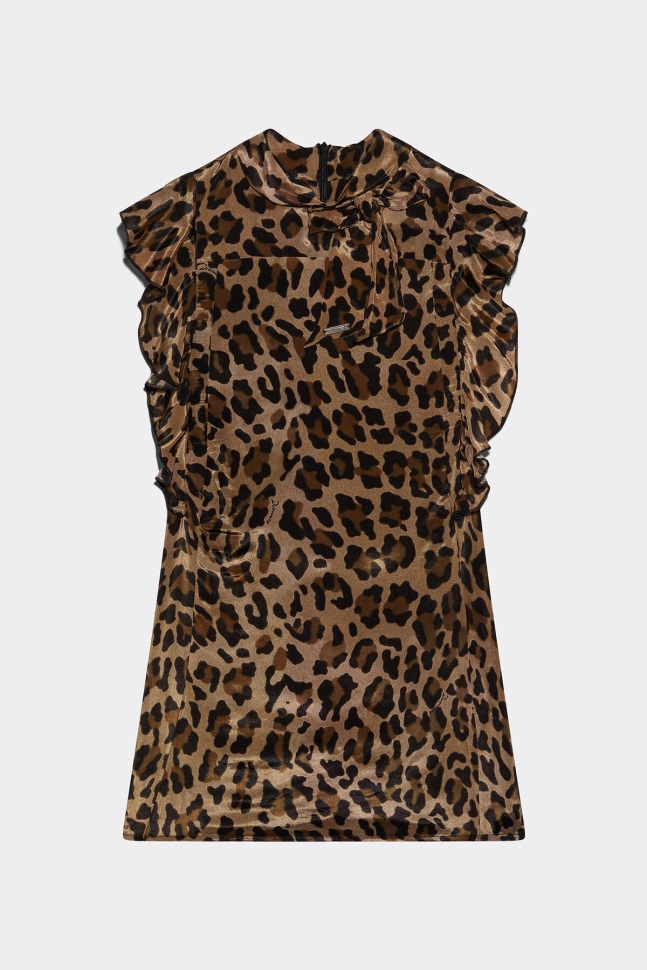 dsquared2_kids_dress_leopard_print.jpg Dsquared2 Kids Dress LEOPARD PRINT - Image 1