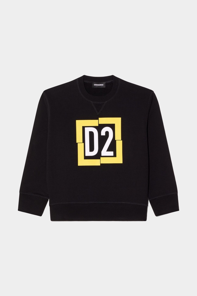 dsquared2_kids_sweatshirt_black.jpg Dsquared2 Kids Sweatshirt BLACK - Image 1