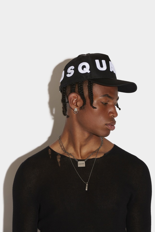dsquared2_logo_baseball_cap_black_d2_black.jpg Dsquared2 Logo Baseball Cap BLACK D2 BLACK - Image 1