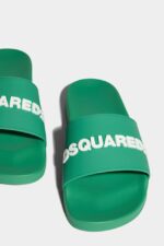 Dsquared2 Logo Slides BLACK/GREEN - Image 4