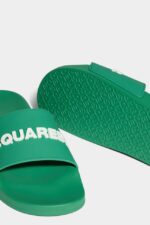 Dsquared2 Logo Slides BLACK/GREEN - Image 5