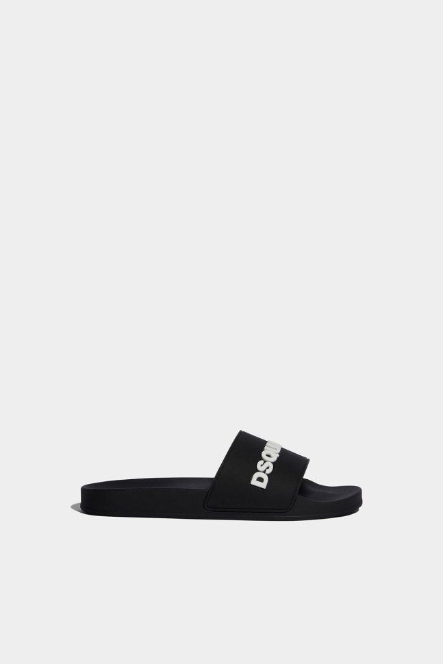 dsquared2_logo_slides_black_green.jpg Dsquared2-Logo Slides BLACK/GREEN - Image 1