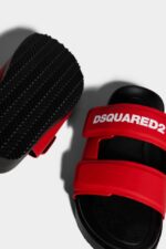 Dsquared2 Logo Slides BLACK/RED - Image 4