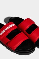 Dsquared2 Logo Slides BLACK/RED - Image 5