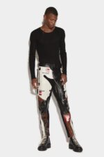 Dsquared2 New In Leather Racing Trousers