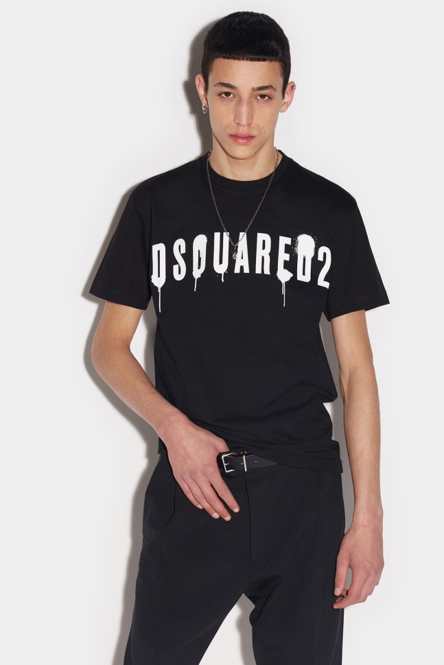 white_red_dsquared2_cool_t_shirt_d2.jpg WHITE/RED Dsquared2 Cool T-Shirt D2 - Image 1