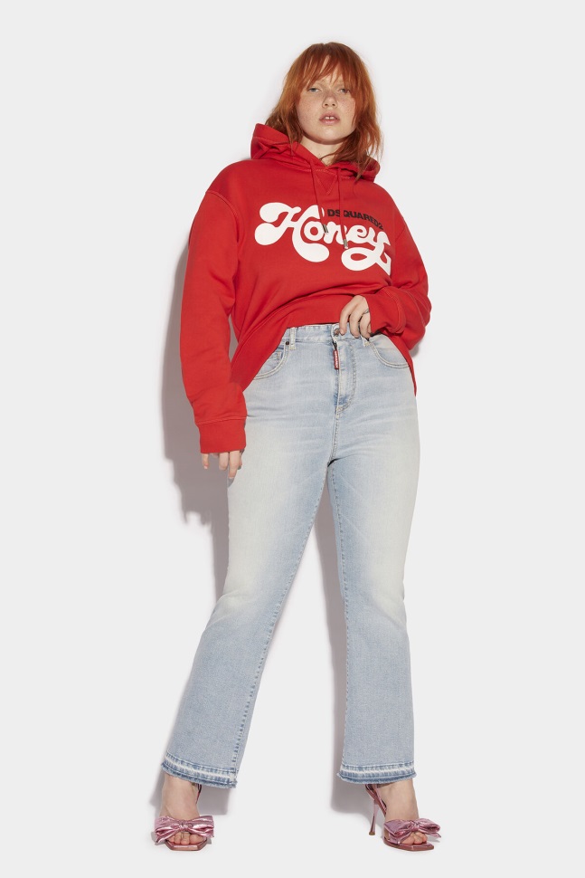 Dsquared2 Iconic Honey Light Wash High Waisted Bell Bottom Jeans