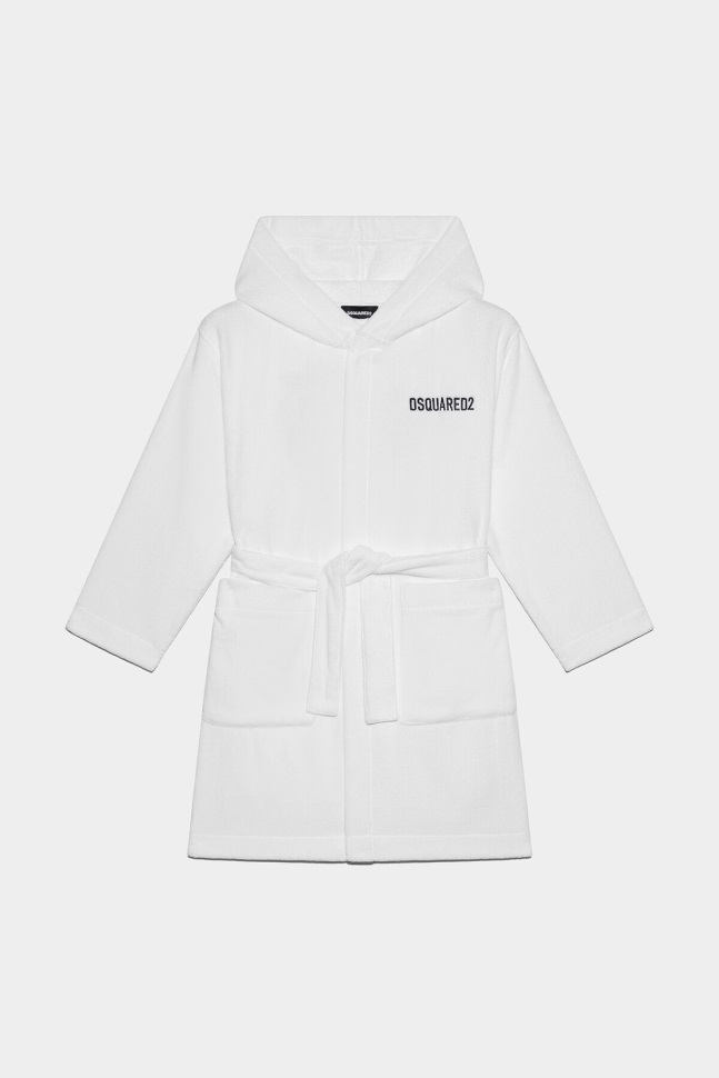 Dsquared2 Iconic D2Kids Icon Robe WHITE