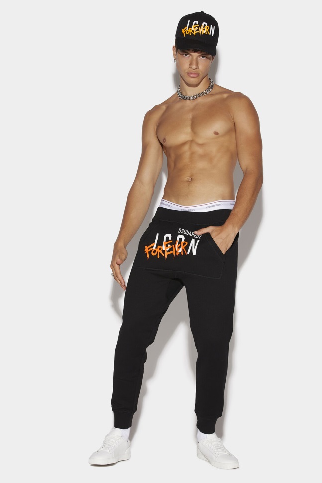 Dsquared2 Iconic BLACK Icon Forever Sweatpants