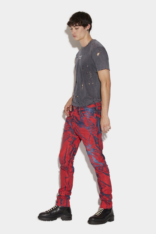Dsquared2 Iconic Red Press Wash Cool Guy Jeans
