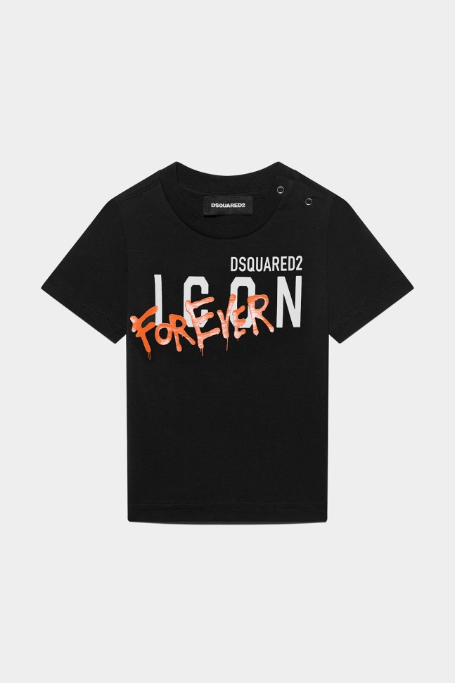 Dsquared2 Iconic D2Kids Icon Forever T-Shirt BLACK