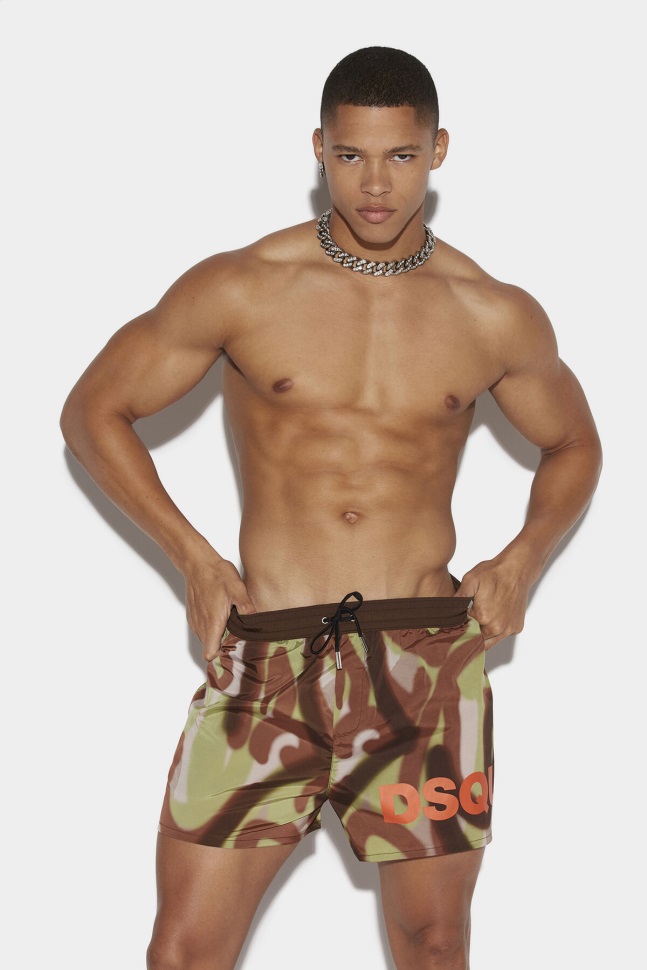 Dsquared2 Iconic Camo Spray Midi Boxer