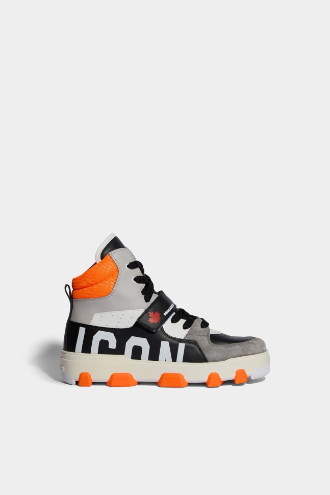 Dsquared2 Iconic Basket Sneakers BLACK D2