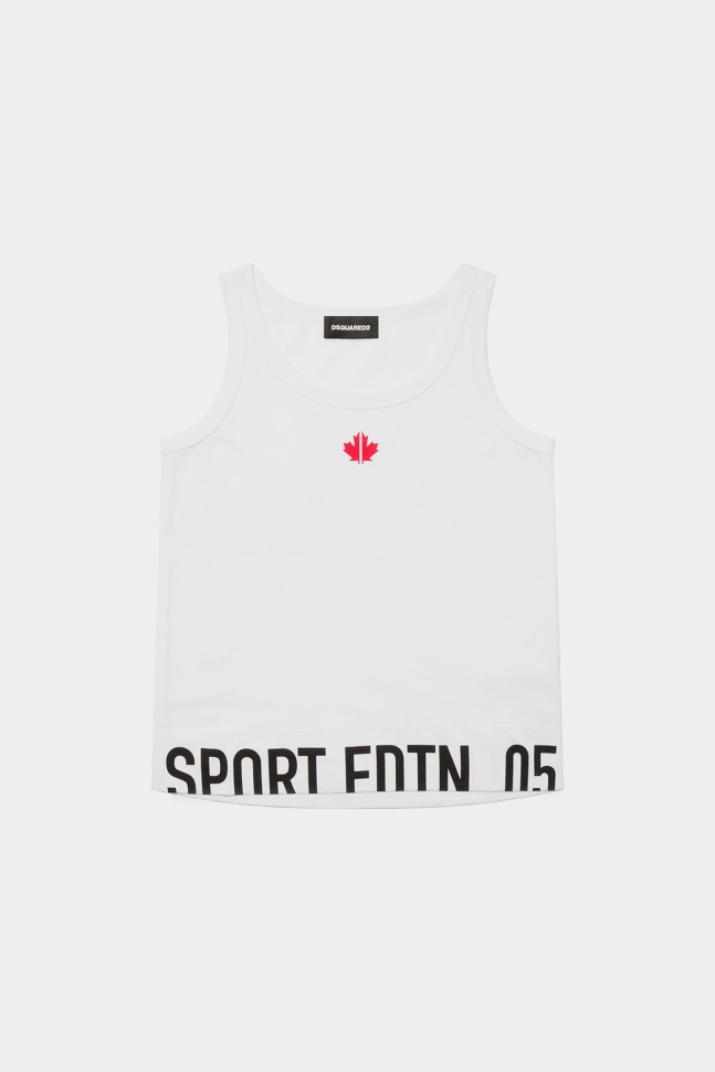 Dsquared2 Iconic DS2 Kids Sport Edtn.05 Tank Top WHITE