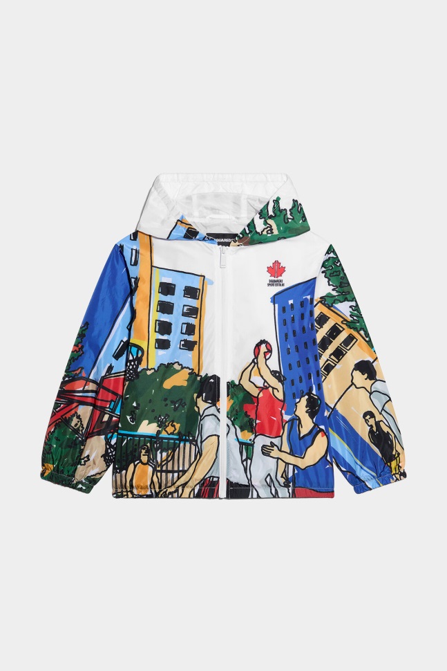 Dsquared2 Iconic DS2 Kids Windbreaker WHITE
