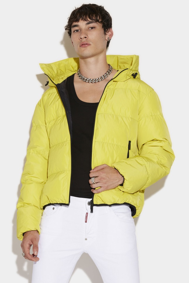 Dsquared2 Iconic 64/95 Arrow Puffer Jacket YELLOW