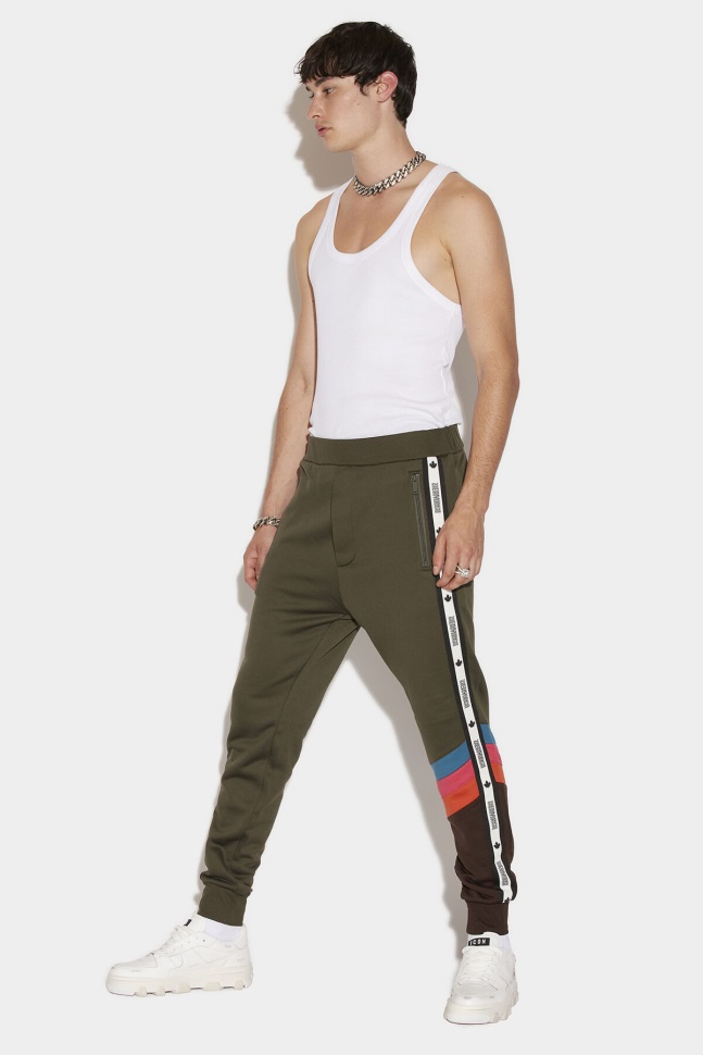 Dsquared2 Iconic Sport Tape Sweatpants D2 FANTASY