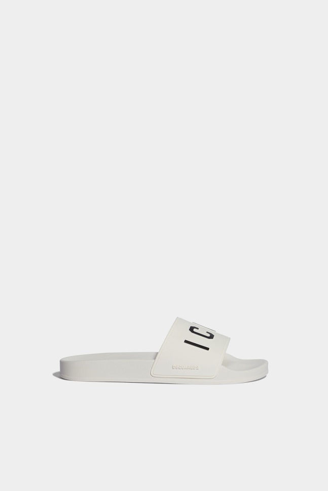 Dsquared2 Iconic WHITE Be Icon Slides-D2