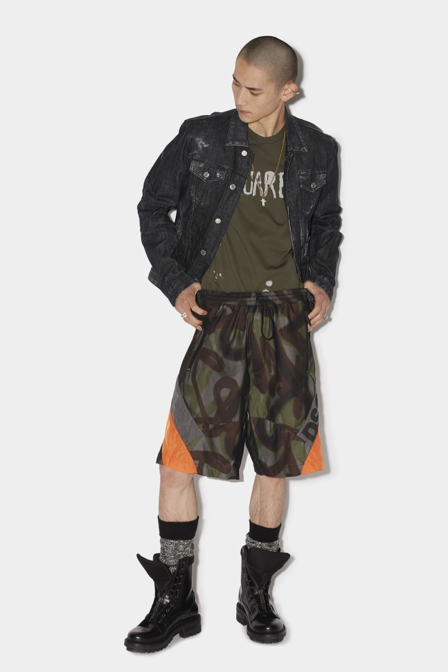 Dsquared2 Iconic Camo Mesh Shorts