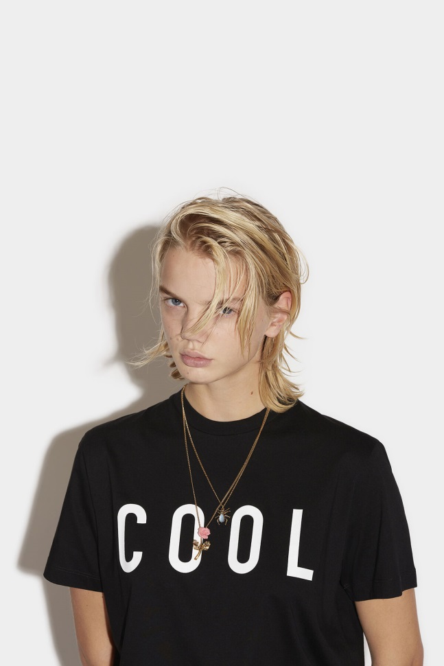 Dsquared2 Iconic Cool Smoke T-Shirt WHITE/BLACK