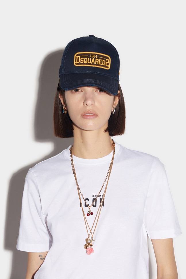 Dsquared2 Iconic Mini Icon T-Shirt WHITE/DARK FUXIA