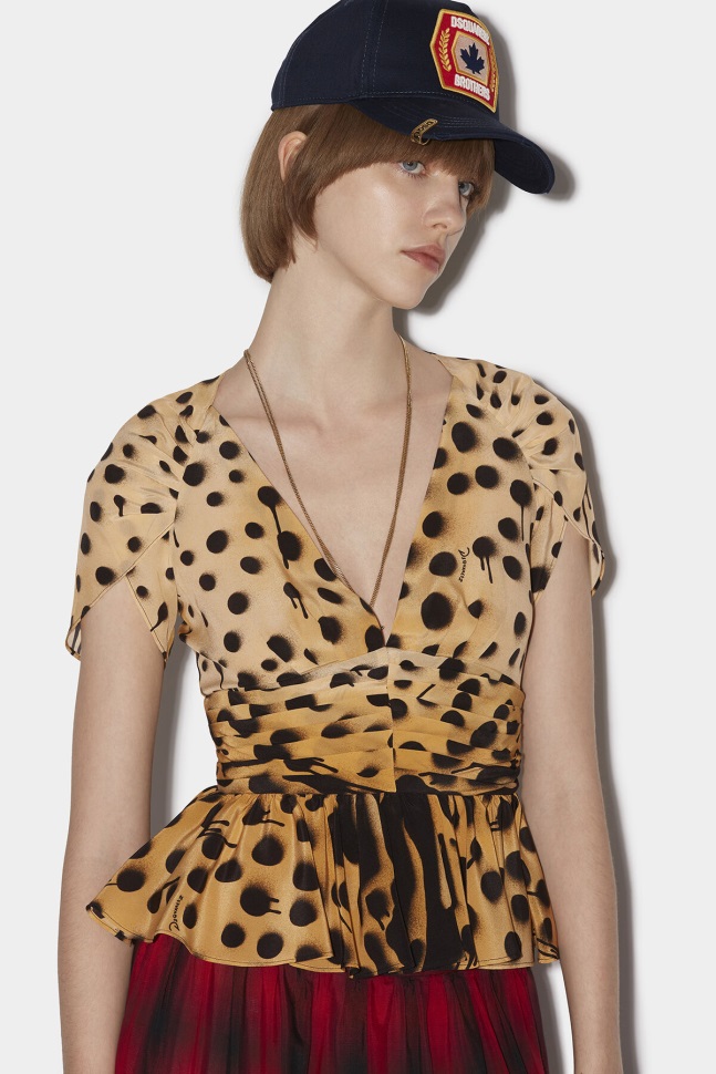 Dsquared2 Iconic Deep-V Blouse