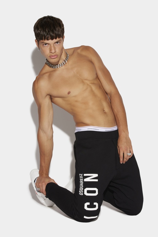 Dsquared2 Iconic Icon Ski Joggers WHITE/BLACK