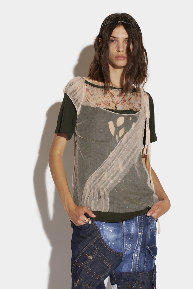 Dsquared2 Iconic Asymmetrical Bow Top PALE