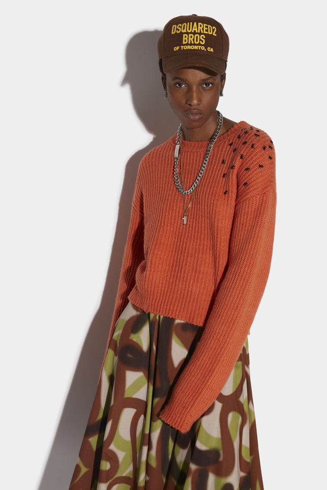Dsquared2 Iconic Ants Crop Sweater