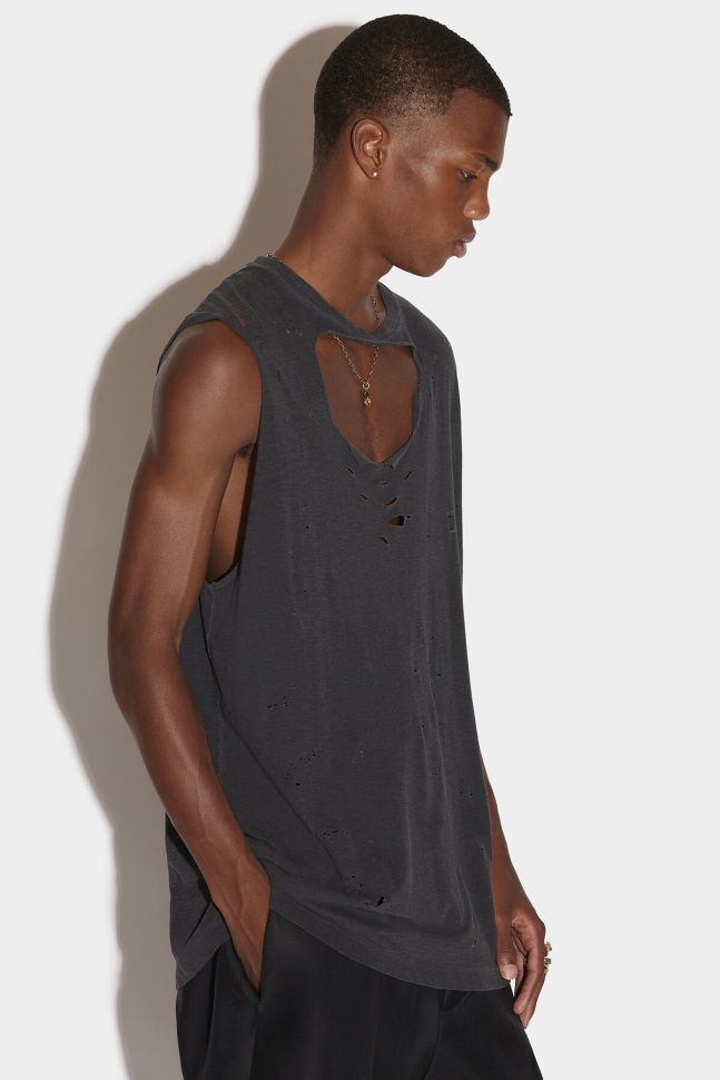 Dsquared2 Iconic Logo Destroy Tank Top
