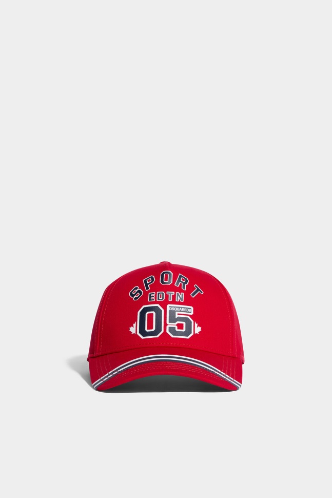 Dsquared2 Iconic D2Kids Sport Edtn.05 Baseball Cap TANGO RED/BLACK