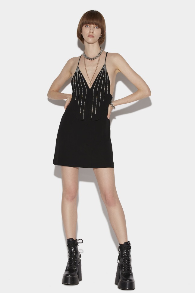 Dsquared2 Iconic Crystal Cami Minidress