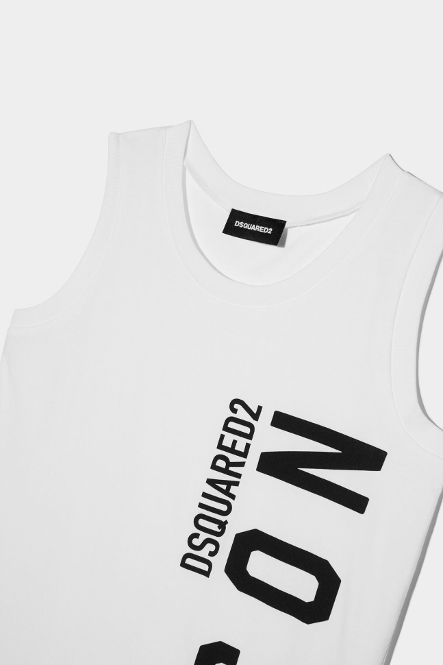 Dsquared2 Iconic D2 Kids Tank Top WHITE