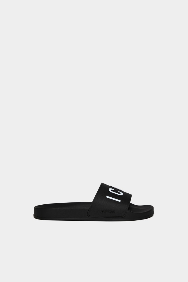 Dsquared2 Iconic Be Icon Slides WHITE/BLACK