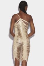 Dsquared2 Iconic Asymetrical Strap Midi Dress - Image 2