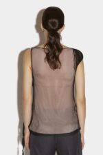 Dsquared2 Iconic Asymmetrical Bow Top PALE BLUSH/SANDAL WOOD - Image 2