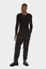 Dsquared2 Iconic Aviator Trousers D2 BLACK - Image 3