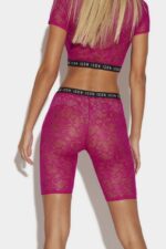 Dsquared2 Iconic Be Icon Bike Short BLACK/CYCLAMEN - Image 4