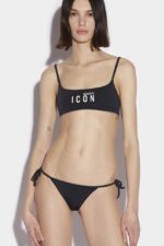 Dsquared2 Iconic Be Icon Bikini Bottom BLACK/RED - Image 2