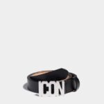 Dsquared2 Iconic Be Icon Plaque Belt BLACK