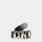 Dsquared2 Iconic Be Icon Plaque Belt BLACK/BLACK