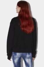 Dsquared2 Iconic Be Icon Sweatshirt DARK FUXIA/BLACK - Image 2