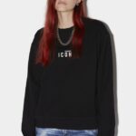 Dsquared2 Iconic Be Icon Sweatshirt DARK FUXIA/BLACK