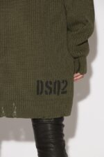 Dsquared2 Iconic BEIGE Distressed Cardigan - Image 5