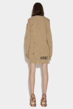 Dsquared2 Iconic BEIGE Distressed Cardigan D2 - Image 2