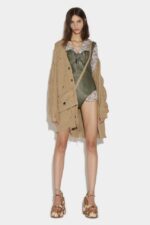 Dsquared2 Iconic BEIGE Distressed Cardigan D2